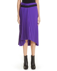 Balenciaga Fancy Asymmetrical Pleated Crepe Skirt