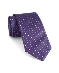 Eton Purple Neat Dot Silk Tie At Nordstrom