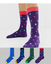 Violet Polka Dot Socks