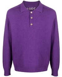 Bode Long Sleeved Cashmere Polo Shirt