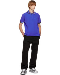 VERSACE JEANS COUTURE Blue Zip Polo