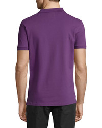 Armani Collezioni Piqu Polo Shirt Purple