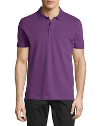 Armani Collezioni Piqu Polo Shirt Purple