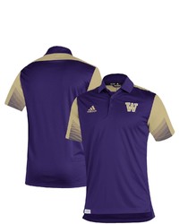 adidas Purple Washington Huskies 2021 Sideline Primeblue Polo