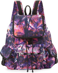 Violet Print Backpack