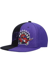 Mitchell & Ness Blackpurple Toronto Raptors Half And Half Snapback Hat At Nordstrom