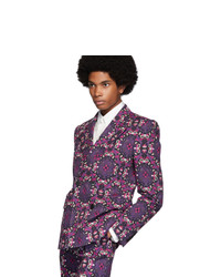 Dries Van Noten Purple Cotton Twill Blazer
