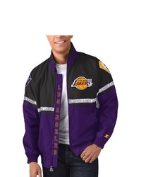 STARTE R Blackpurple Los Angeles Lakers Nba 75th Anniversary Academy Ii Raglan Full Zip Jacket