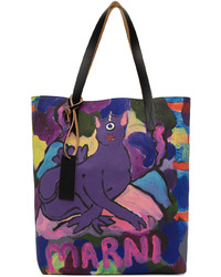 Violet Print Canvas Tote Bag