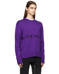 Givenchy Purple 4g Needle Punch Sweater