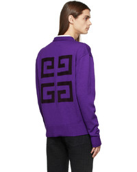 Givenchy Purple 4g Needle Punch Sweater