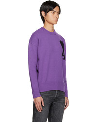 AMI Alexandre Mattiussi Purple Ami De Cur Sweater