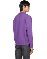 AMI Alexandre Mattiussi Purple Ami De Cur Sweater