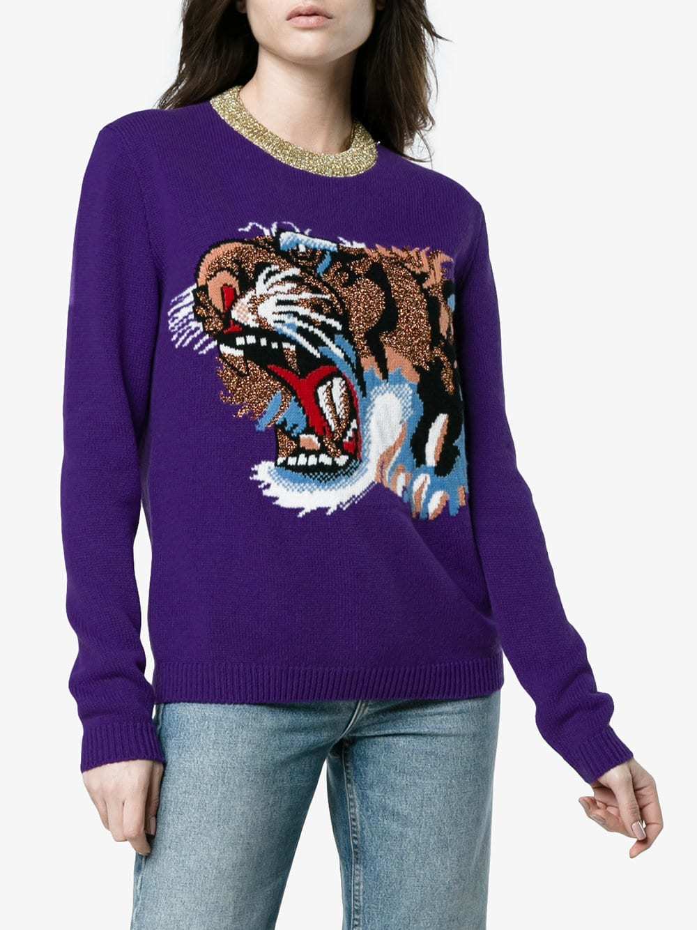 Gucci Tiger Intarsia Jumper, $980, farfetch.com