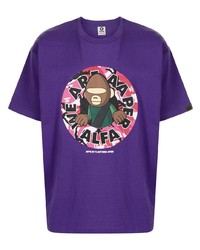 AAPE BY A BATHING APE Aape By A Bathing Ape Graphic Print Cotton T Shirt