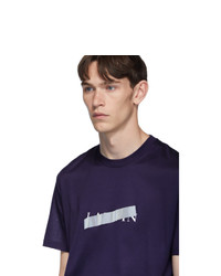 Lanvin Blue Bar Logo T Shirt