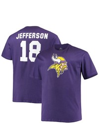 FANATICS Branded Justin Jefferson Purple Minnesota Vikings Big Tall Player Name Number T Shirt