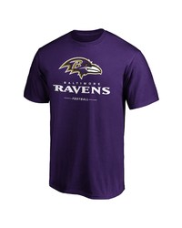 FANATICS Branded Purple Baltimore Ravens Team Lockup Logo T Shirt