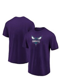 FANATICS Branded Purple Charlotte Hornets Primary Team Logo T Shirt