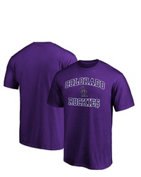 FANATICS Branded Purple Colorado Rockies Heart Soul T Shirt