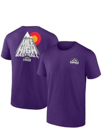 FANATICS Branded Purple Colorado Rockies Hometown Collection Mile High T Shirt