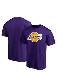 FANATICS Branded Purple Los Angeles Lakers Primary Team Logo T Shirt