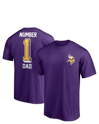 FANATICS Branded Purple Minnesota Vikings 1 Dad T Shirt