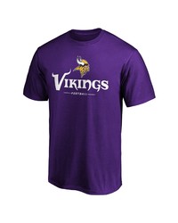 FANATICS Branded Purple Minnesota Vikings Team Lockup Logo T Shirt