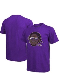 Majestic Threads Fanatics Branded Lamar Jackson Purple Baltimore Ravens Tri Blend Player Graphic T Shirt At Nordstrom