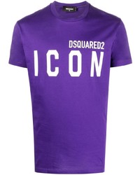 DSQUARED2 Icon Print Cotton T Shirt