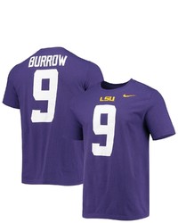 Nike Joe Burrow Purple Lsu Tigers Alumni Name Number T Shirt
