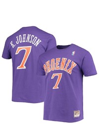 Mitchell & Ness Kevin Johnson Purple Phoenix Suns Hardwood Classics Stitch Name Number T Shirt At Nordstrom