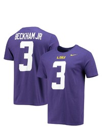 Nike Odell Beckham Jr Purple Lsu Tigers Alumni Name Number T Shirt