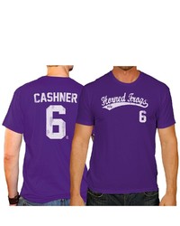 Retro Brand Original Andrew Cashner Purple Tcu Horned Frogs Ncaa Baseball T Shirt