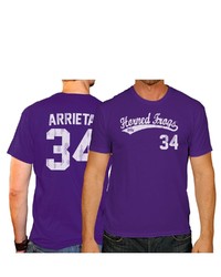 Retro Brand Original Jake Arrieta Purple Tcu Horned Frogs Ncaa Baseball T Shirt