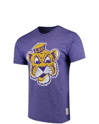 Retro Brand Original Purple Lsu Tigers Mascot School Logo Mock Twist T Shirt In Heather Purple At Nordstrom