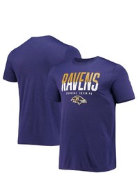 New Era Purple Baltimore Ravens Combine Authentic Big Stage T Shirt