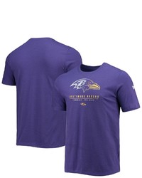 New Era Purple Baltimore Ravens Combine Authentic Go For It T Shirt