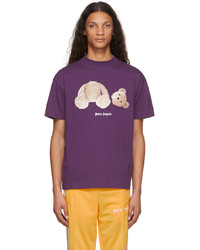 Palm Angels Purple Bear Classic T Shirt