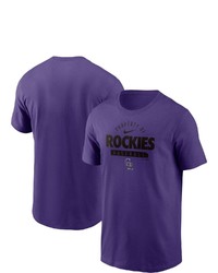 Nike Purple Colorado Rockies Primetime Property Of Practice T Shirt