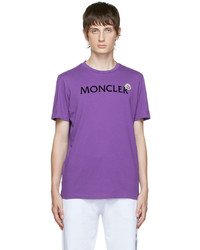 Moncler Purple Flocked T Shirt