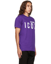 DSQUARED2 Purple Icon Cool T Shirt