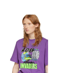 Ader Error Purple Invaders T Shirt