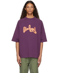Palm Angels Purple Logo Raglan T Shirt