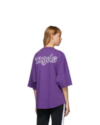 Palm Angels Purple Logo T Shirt