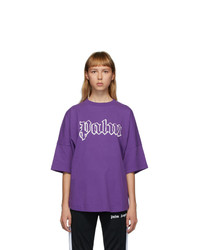 Palm Angels Purple Logo T Shirt