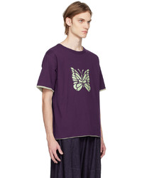 Needles Purple Printed T Shirt