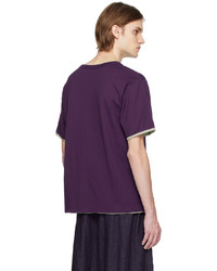 Needles Purple Printed T Shirt