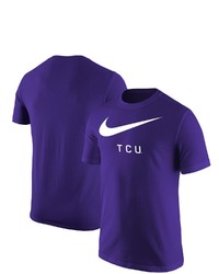 Nike Purple Tcu Horned Frogs Big Swoosh T Shirt