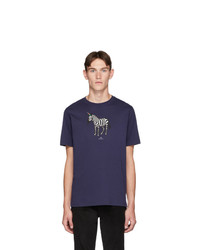 Ps By Paul Smith Purple Uni Zebra T Shirt